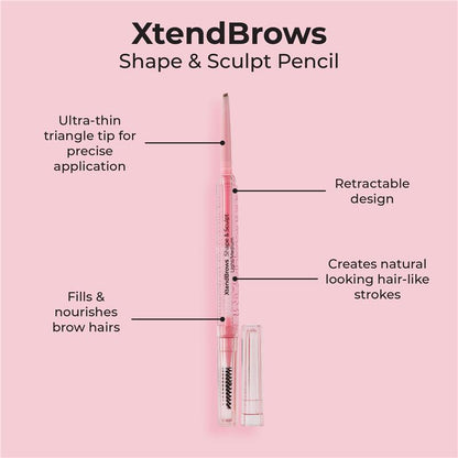 MCoBeauty XtendBrows Shape & Sculpt Pencil Medium/Dark