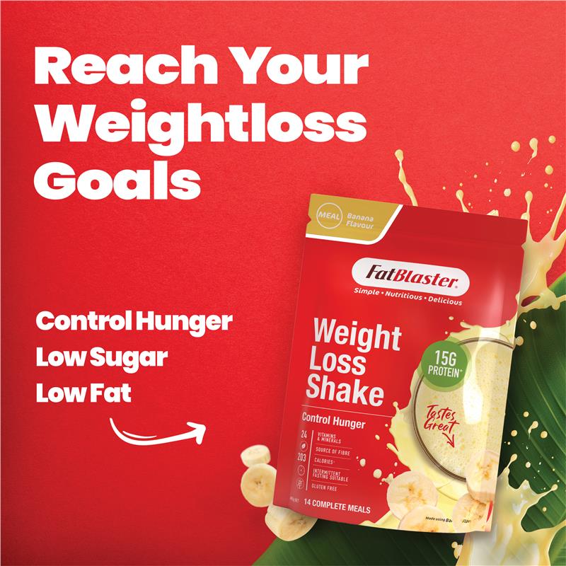 Fatblaster Weight Loss Shake Red Pouch Banana 465g