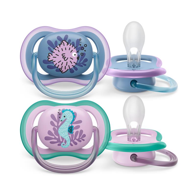 Avent Ultra Air Soother 6-18 Months Deco Mixed 2 Pack