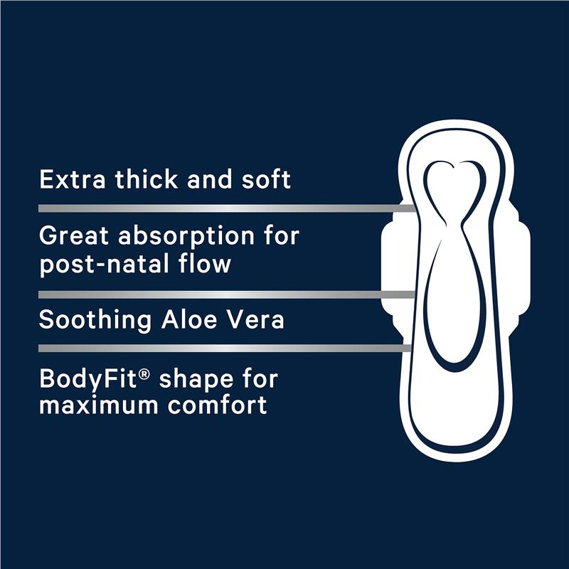 Libra Extra Long Maternity Pads Wings 10 Pack
