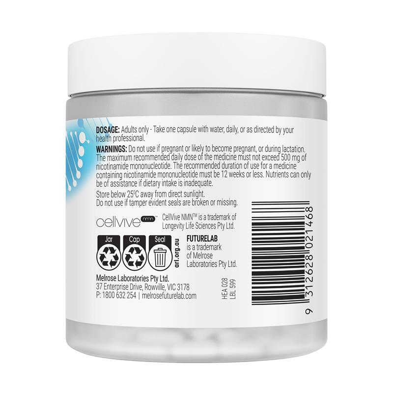 Melrose FutureLab NMN 500mg 30 Capsules