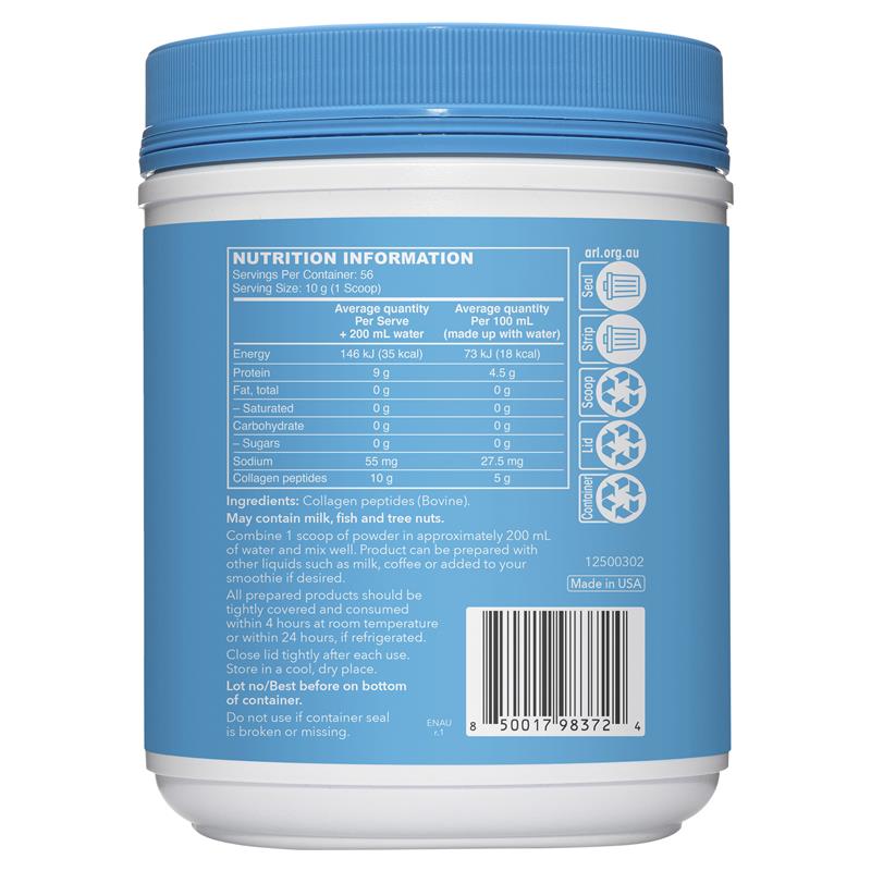 Vital Proteins Collagen Peptides Powder Unflavoured 567g Exclusive Size