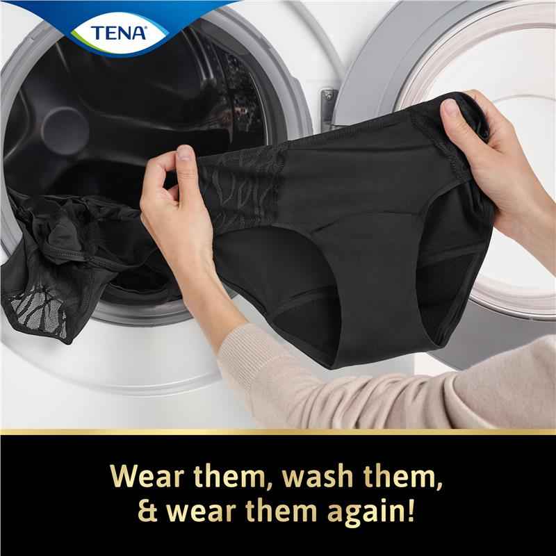 TENA Washable Absorbent Underwear Classic Noir Size 18-20