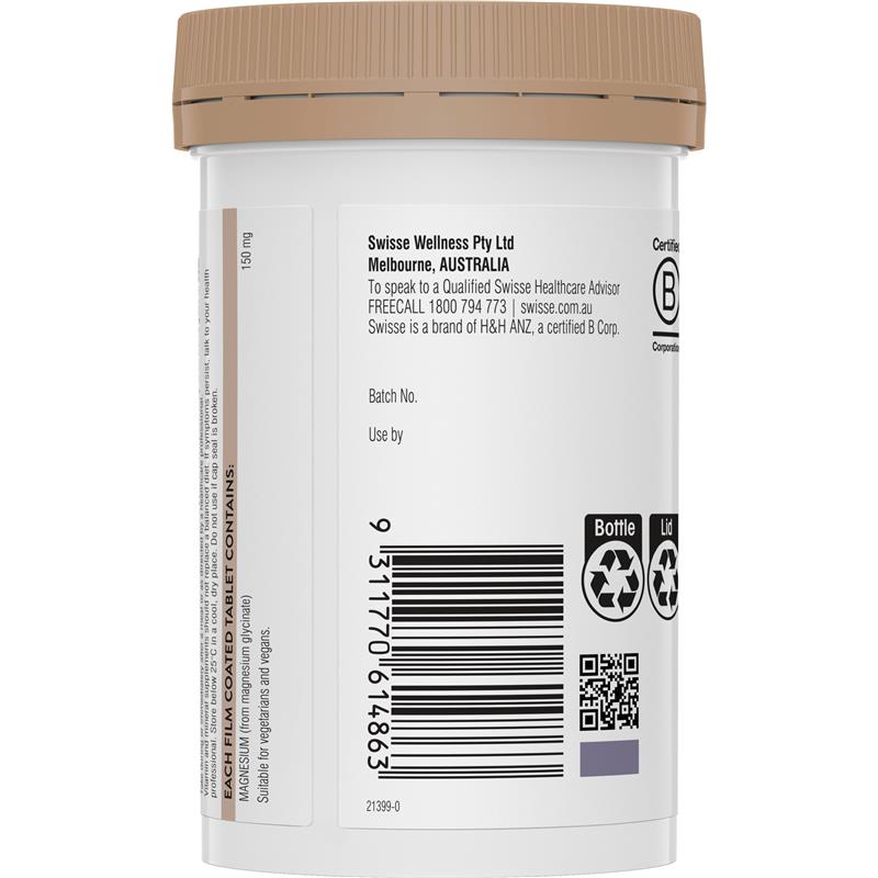 Swisse Ultiboost Magnesium Glycinate 60 Tablets
