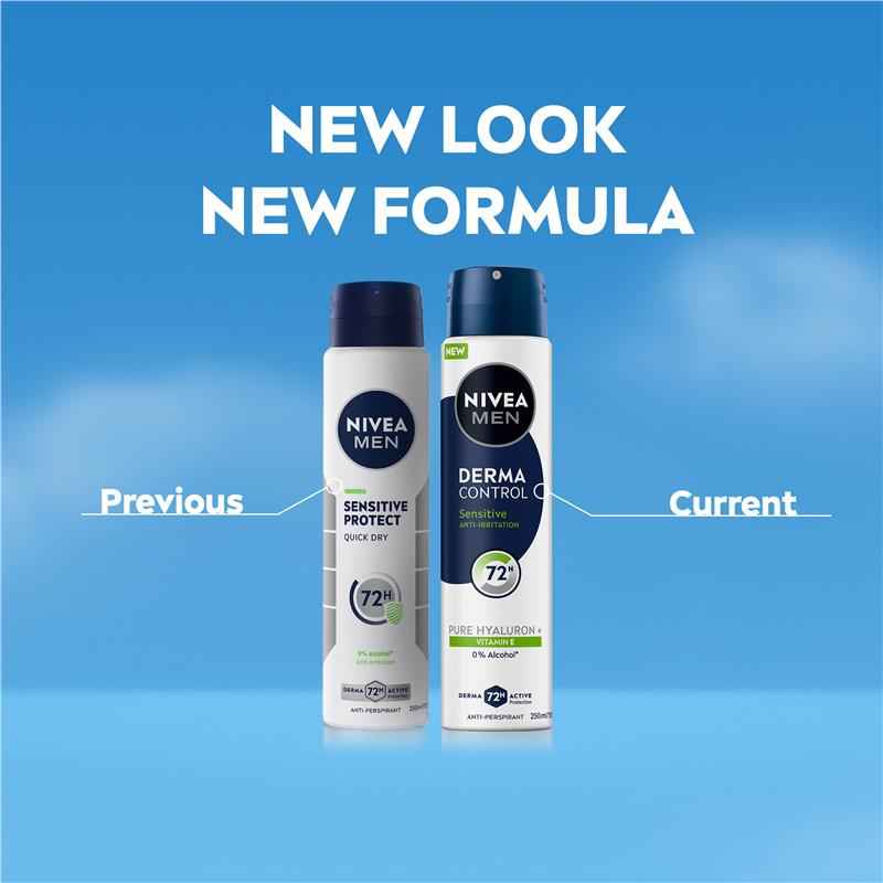 NIVEA MEN Deodorant Aerosol Derma Control Sensitive 250ml