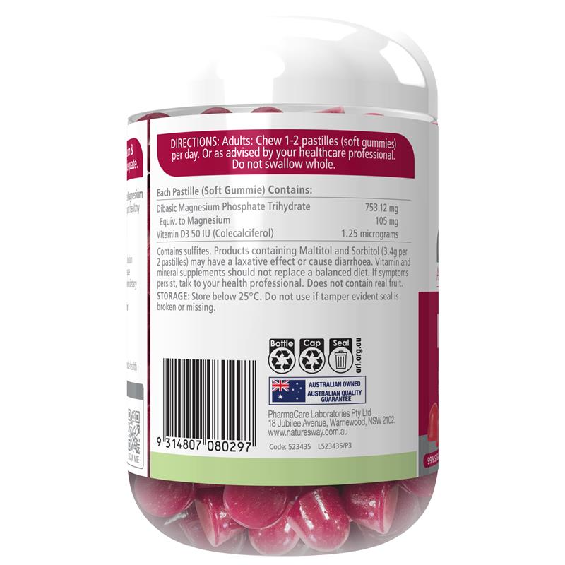 Nature's Way Adult Vita Gummies High Strength Magnesium 60 Pastilles