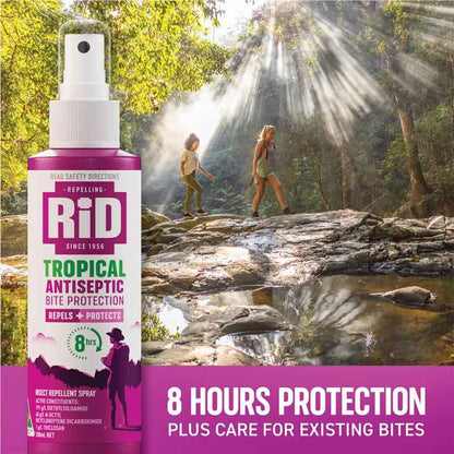 Rid Tropical Strength Antiseptic Insect Repellent Pump Spray 100ml