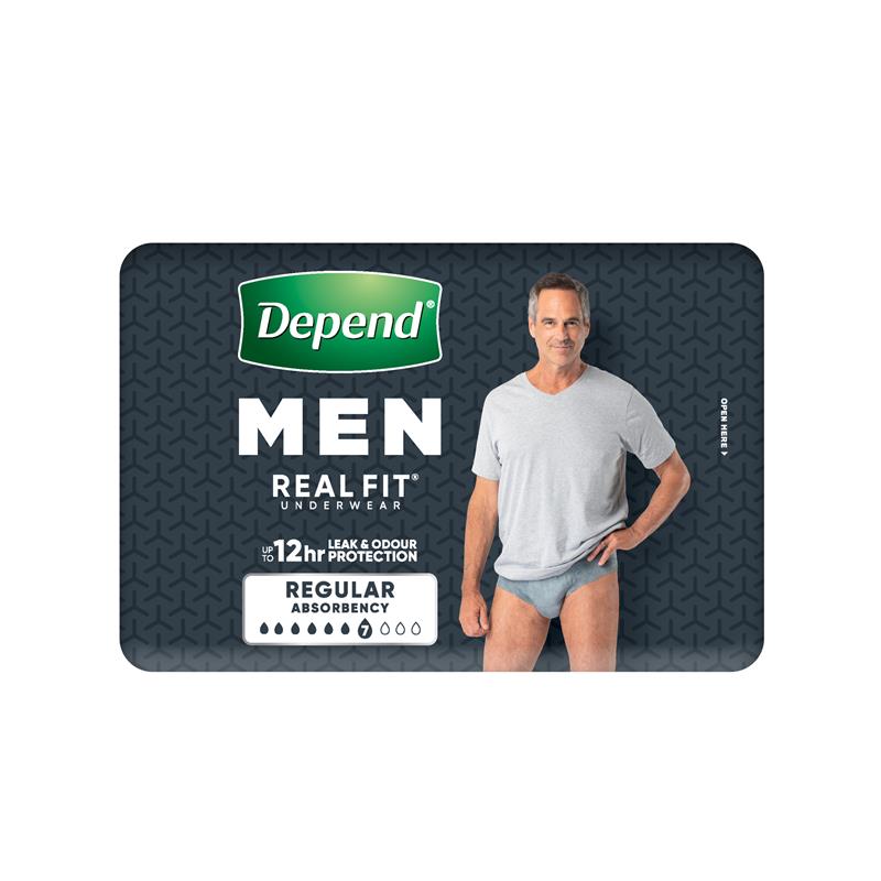 Depend Real Fit for Men Incontinence Underwear Large 8 Pack