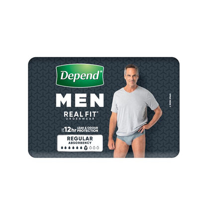 Depend Real Fit for Men Incontinence Underwear Large 8 Pack