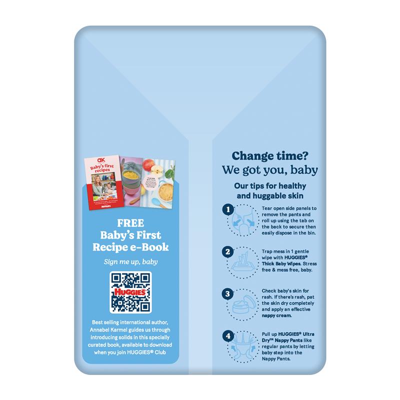 Huggies Ultra Dry Nappy Pants Boys Size 3 (6-12kg) 36 Pack