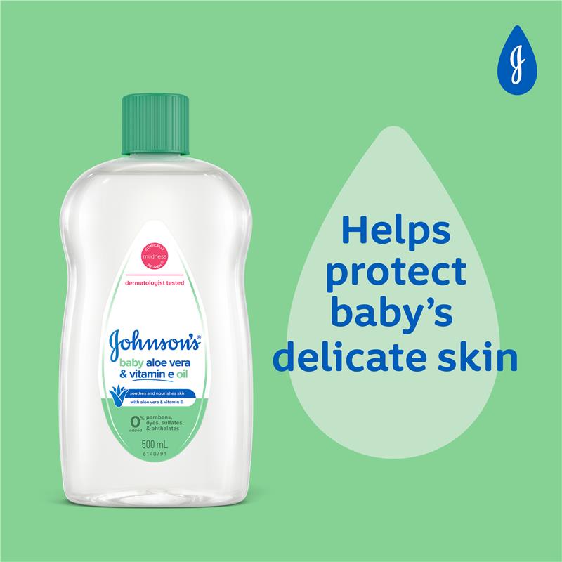 Johnson's Baby Oil with Aloe Vera & Vitamin E 500mL
