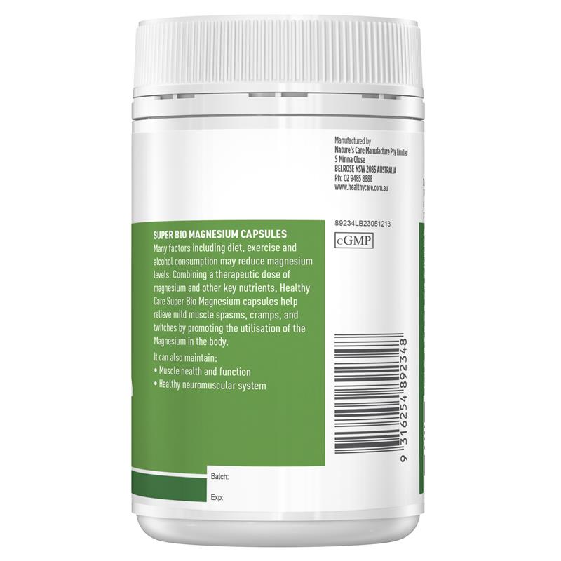 Healthy Care Super Bio Magnesium 100 Capsules