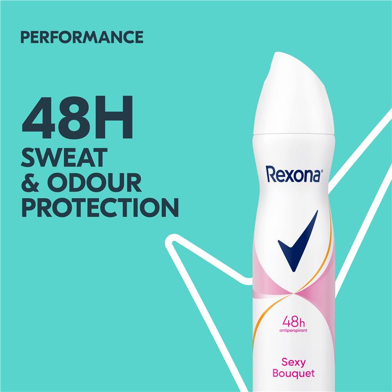 REXONA Women Antiperspirant Aerosol Deodorant Sexy Bouquet 250mL - GimmeNow