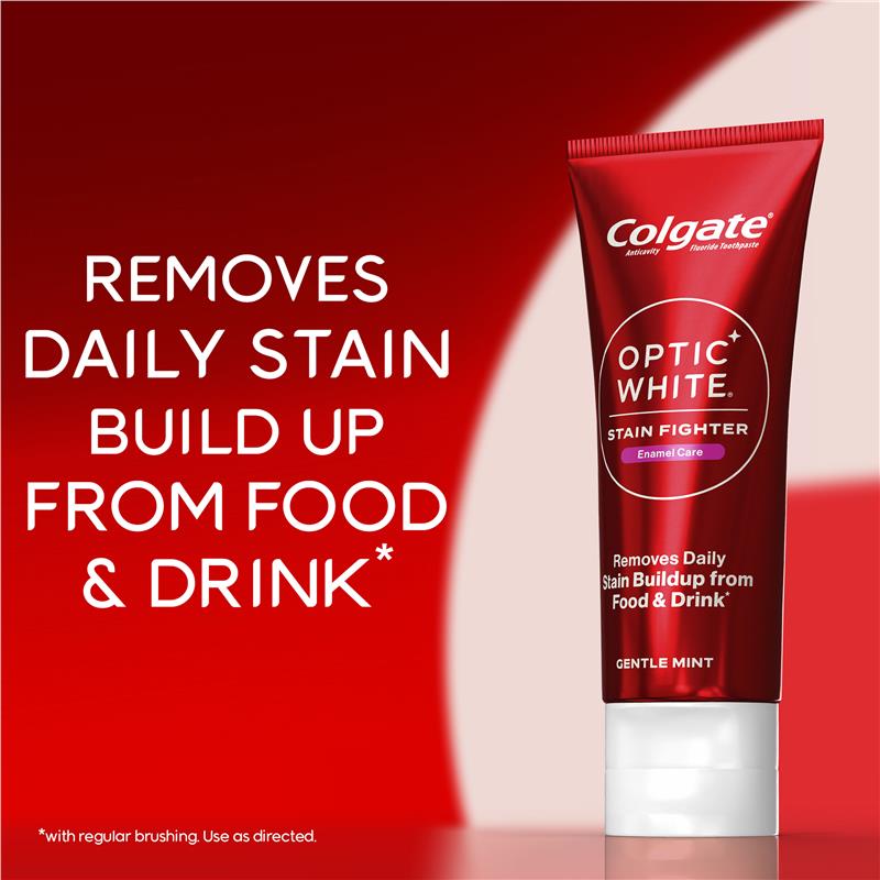 Colgate Toothpaste Optic White Stain Fighter Teeth Whitening Enamel Care 140g
