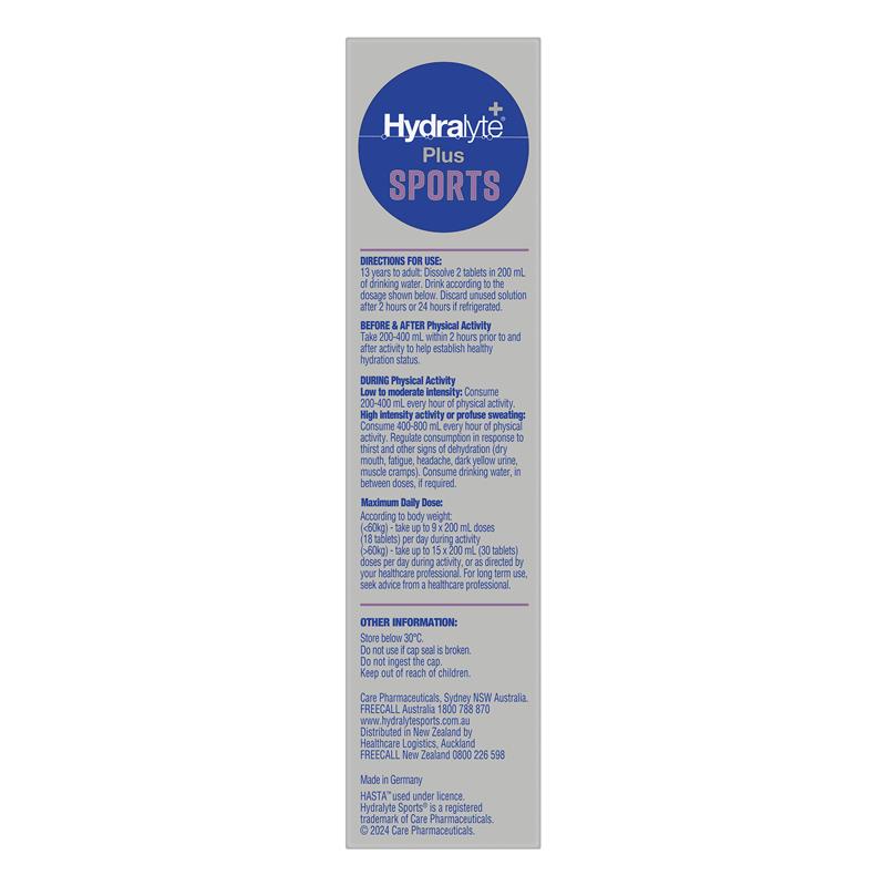 Hydralyte Plus Sport Berry 20 Effervescent Tablets