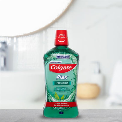 Colgate Plax Alcohol Free Antibacterial Mouthwash Freshmint 1L