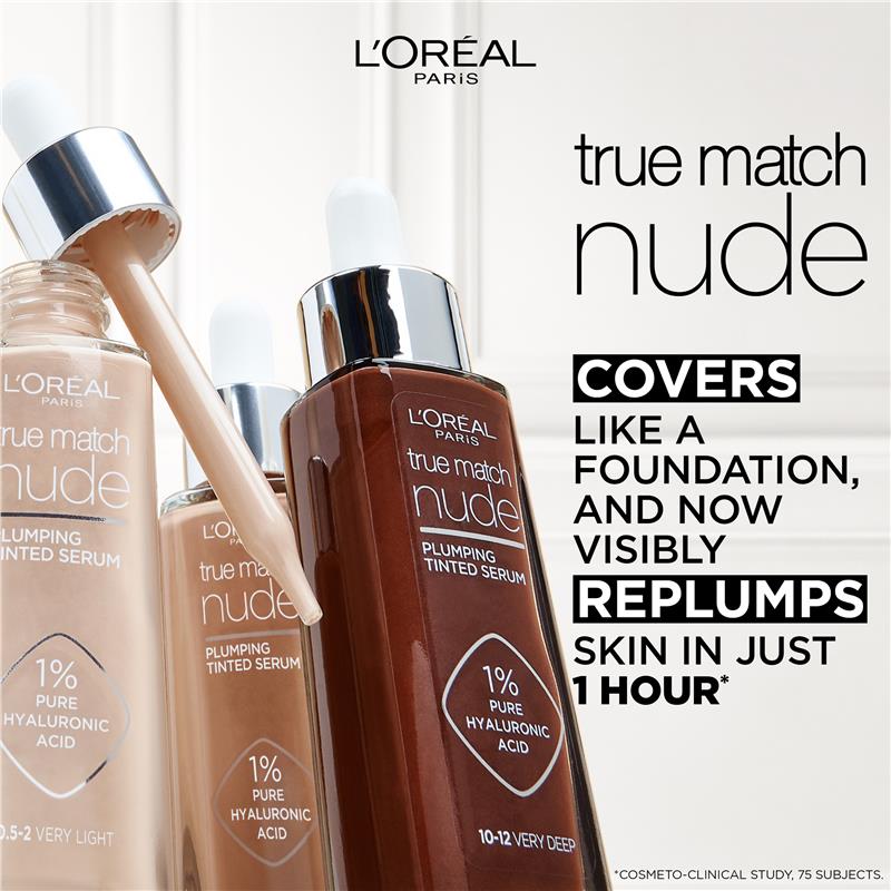 L'Oreal Paris True Match Nude Plumping Tinted Serum 3-4 Light Medium