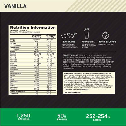 Optimum Nutrition Serious Mass Vanilla 2.72kg