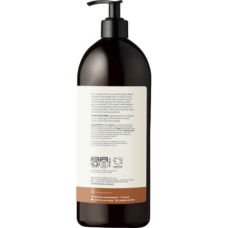 Sukin Botanical Body Wash Coconut Bliss Pump 1L