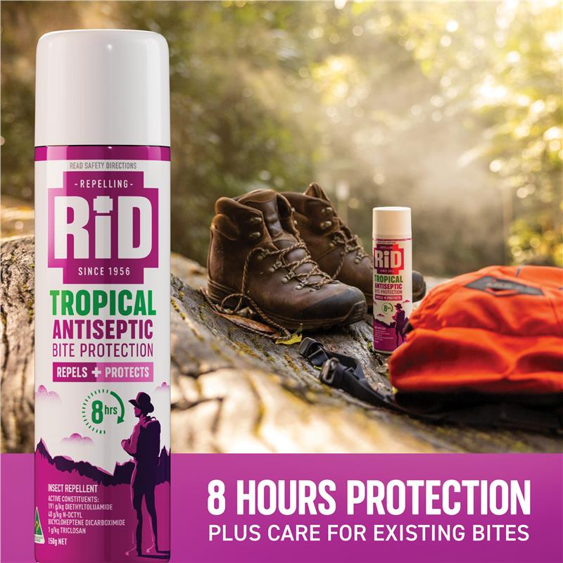 Rid Tropical Strength Medicated Insect Repellent Aerosol 150g
