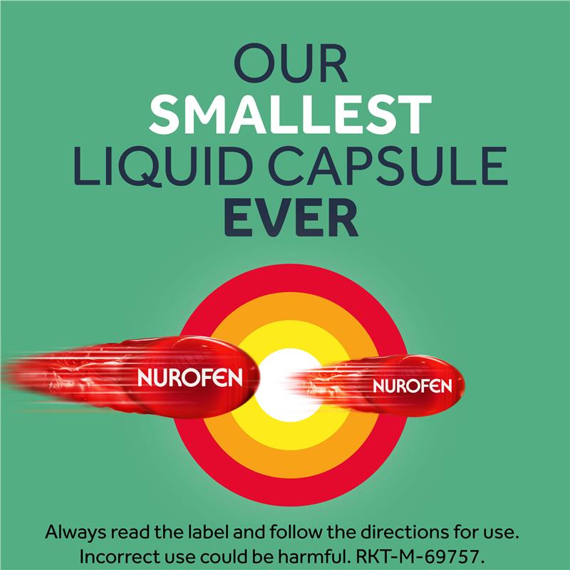 Nurofen Zavance 80 Mini Liquid Capsules Exclusive Size