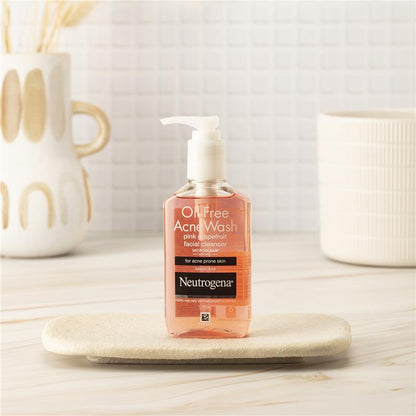 Neutrogena Oil Free Acne Wash Pink Grapefruit Facial Cleanser 175ml - GimmeNow