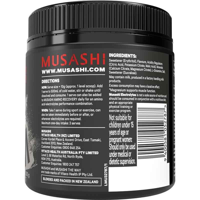 Musashi Electrolytes Blue Raspberry 300g