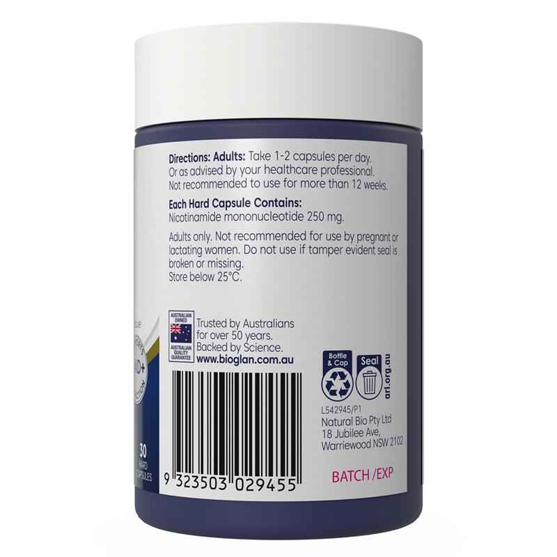 Bioglan NMN 250mg 30 Capsules