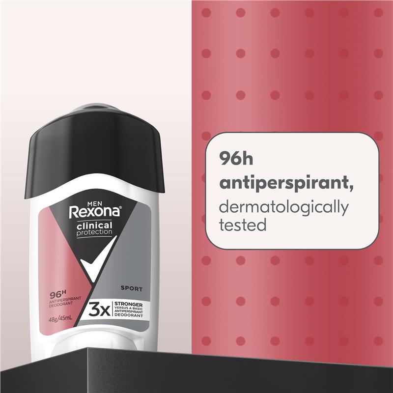 Rexona Men Clinical Protection Antiperspirant Cream Stick Sport 45ml