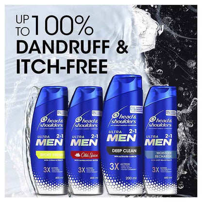 Head & Shoulders Ultramen 2 in 1 Deep Clean Anti Dandruff Shampoo & Conditioner 400ml