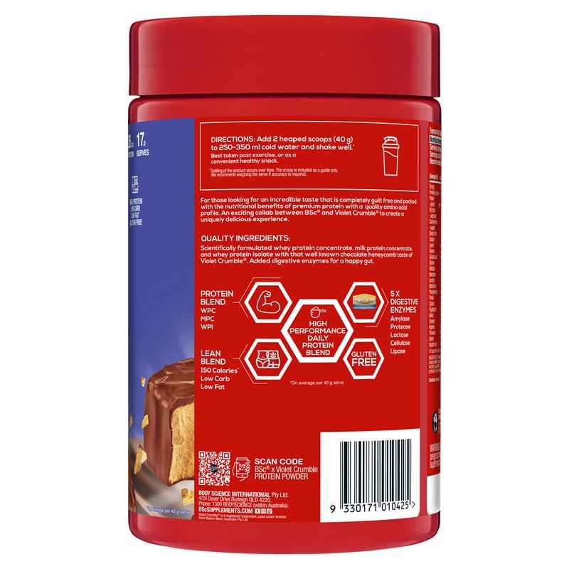 BSc x Violet Crumble Protein Powder Chocolate Honeycomb 700g