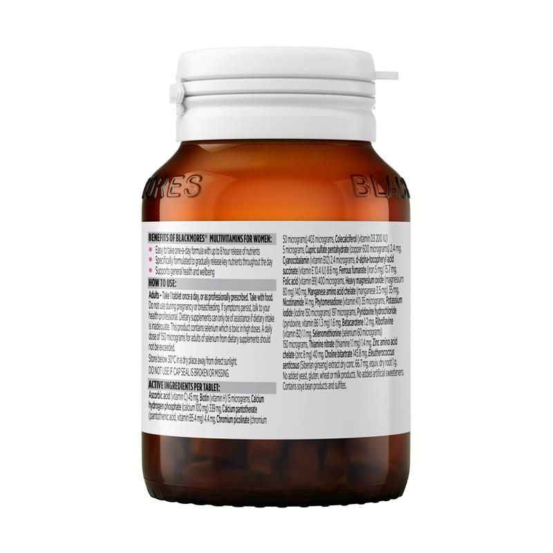 Blackmores Multivitamin For Women Sustained Release 60 Tablets