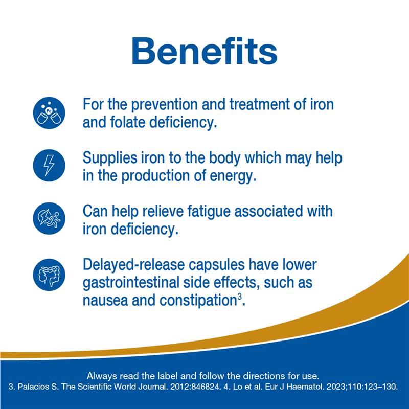 Fefol Iron and Folic Acid 60 Capsules