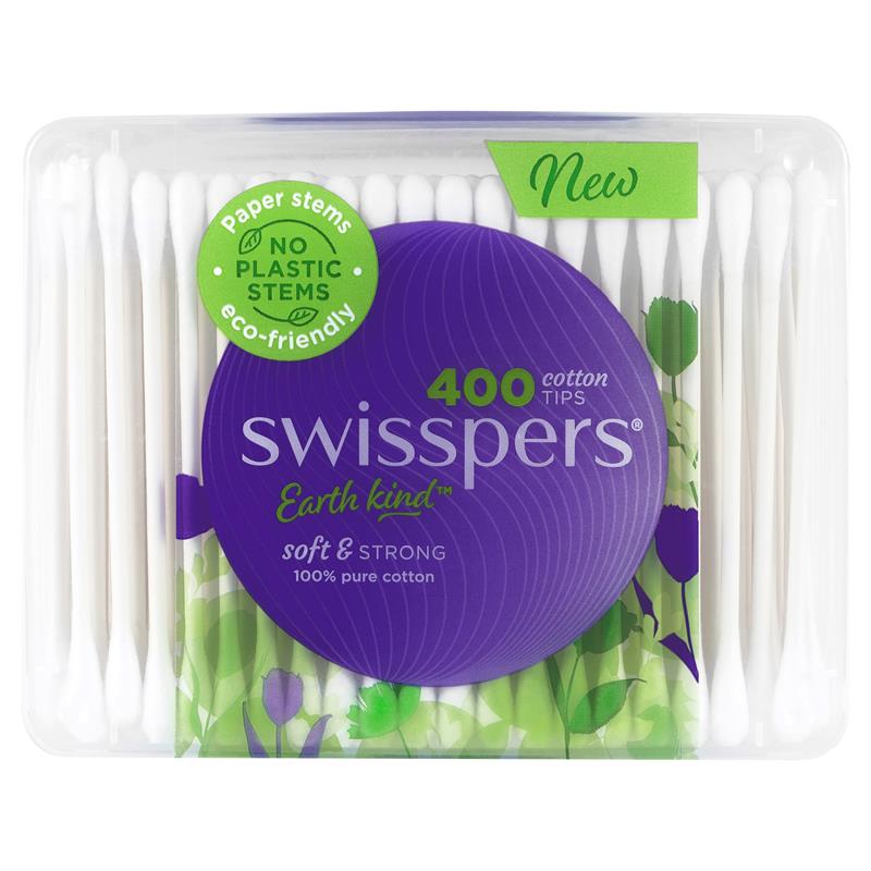 Swisspers Paper Stems Cotton Tips 400 Pack - GimmeNow