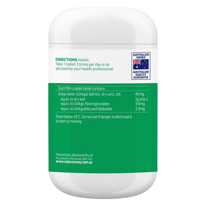 Nature's Way Ginkgo 2000 Brain & Memory 120 Tablets