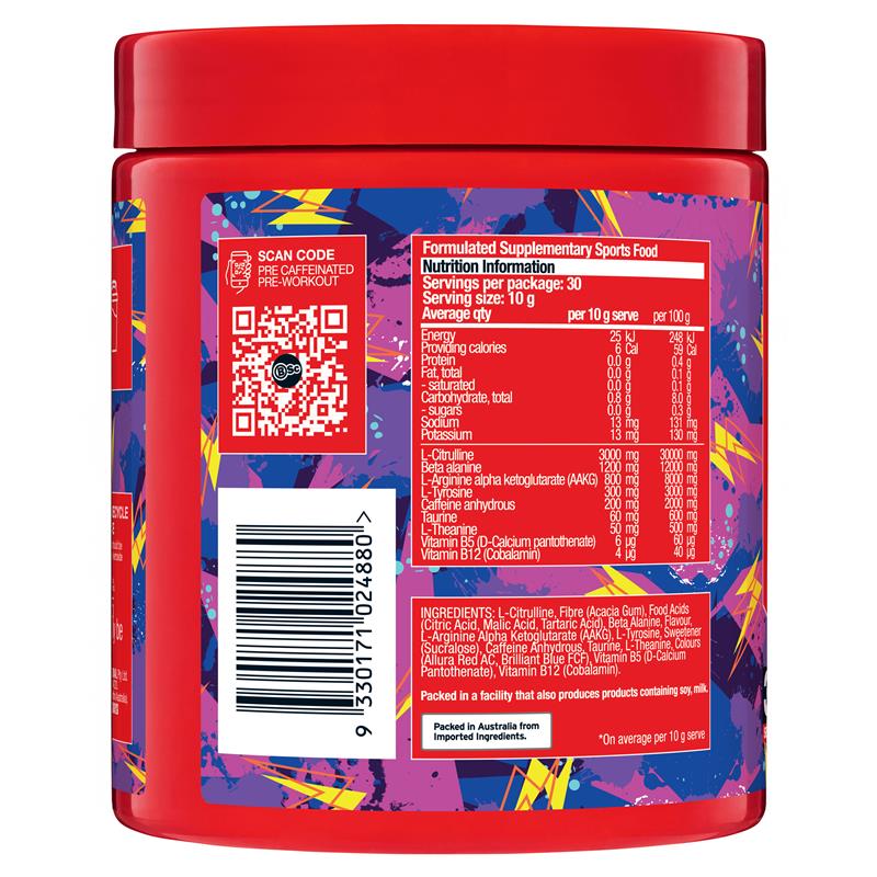 BSc PRE Caffeinated Pre-Workout Grape Ice Pop 300g