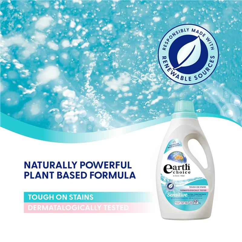 Earth Choice Laundry Liquid Ultra Concentrate Sensitive 1 Litre