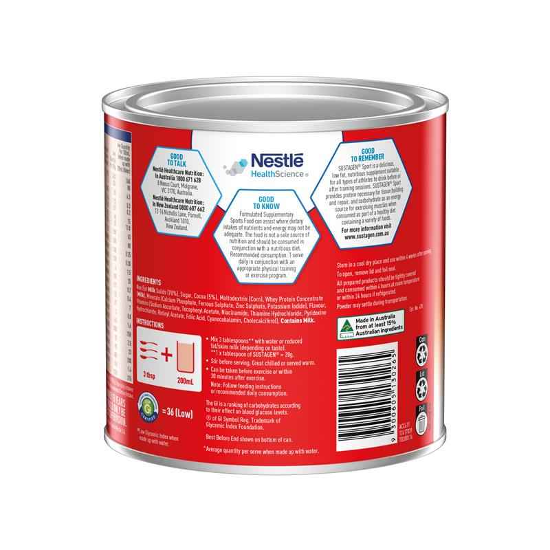 Sustagen Sports Nutrition Powder Supplement Chocolate Flavour 910g