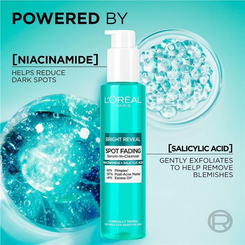 L'Oreal Paris Bright Reveal Dark Spot Cleanser 150ml - GimmeNow