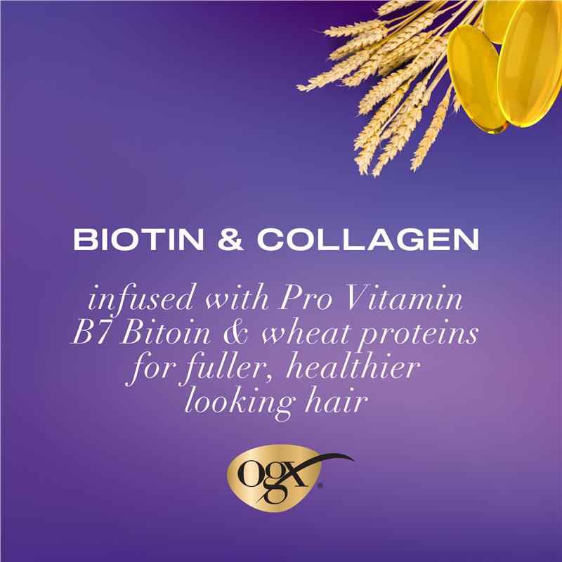 Ogx Thick & Full + Volumising Biotin & Collagen Shampoo For Fine Hair 385mL