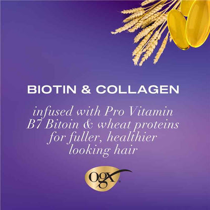 Ogx Thick & Full + Volumising Biotin & Collagen Shampoo For Fine Hair 385mL