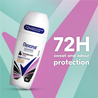 Rexona Women Advanced Antiperspirant Roll On Invisible Dry Pure 50ml