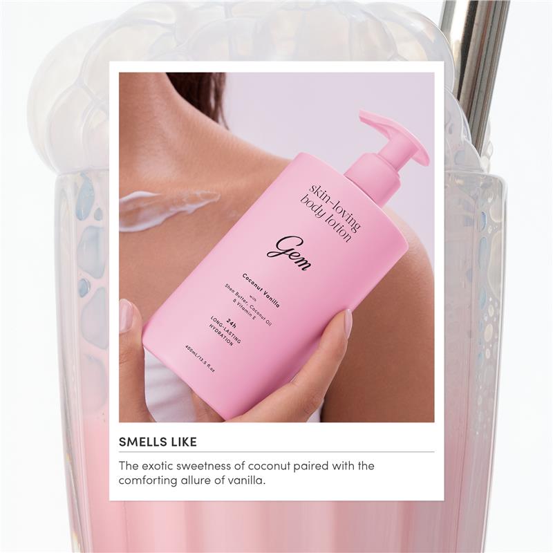 Gem Skin-Loving Coconut Vanilla Body Lotion 400ml