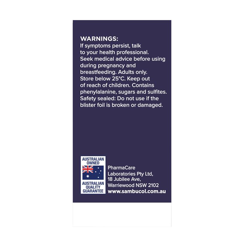 Sambucol Cold & Flu Double Strength 12 Capsules