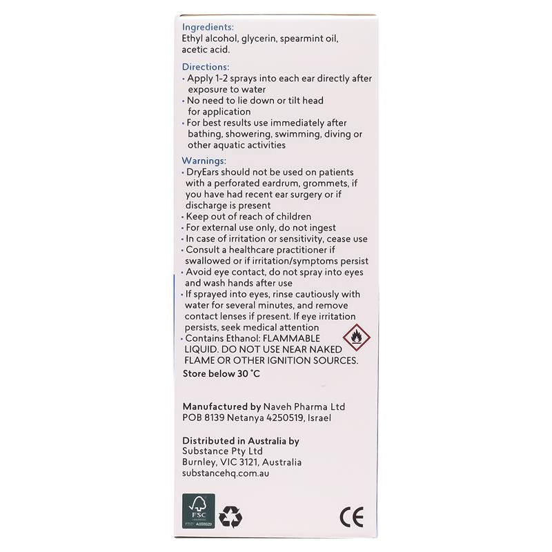 BioRevive DryEars Swimmer's Ear Prevention Spray 30ml - GimmeNow