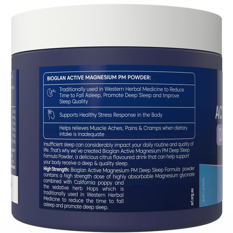 Bioglan Active Magnesium PM Deep Sleep Formula 240g