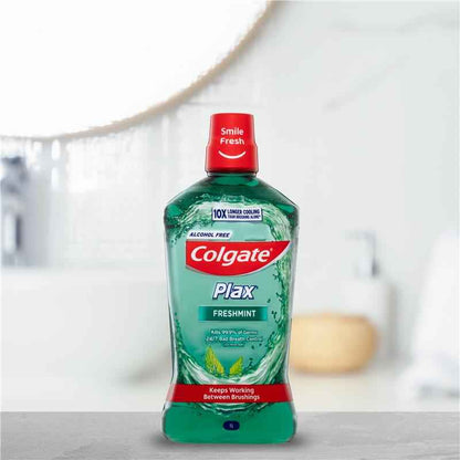 Colgate Plax Alcohol Free Antibacterial Mouthwash Freshmint 1L