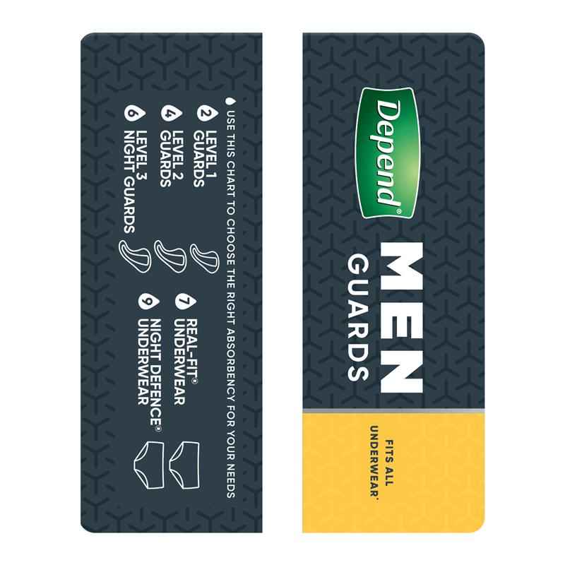 Depend Men Incontinence Guards Level 2 12 Pack