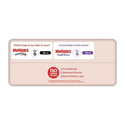 Huggies Essentials Size 6 16kg & Over 40 Nappies