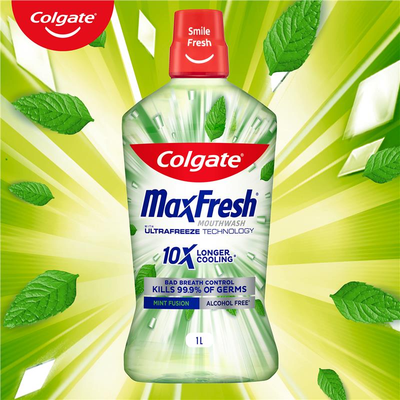 Colgate Mouthwash Max Fresh Mint Fusion 1L